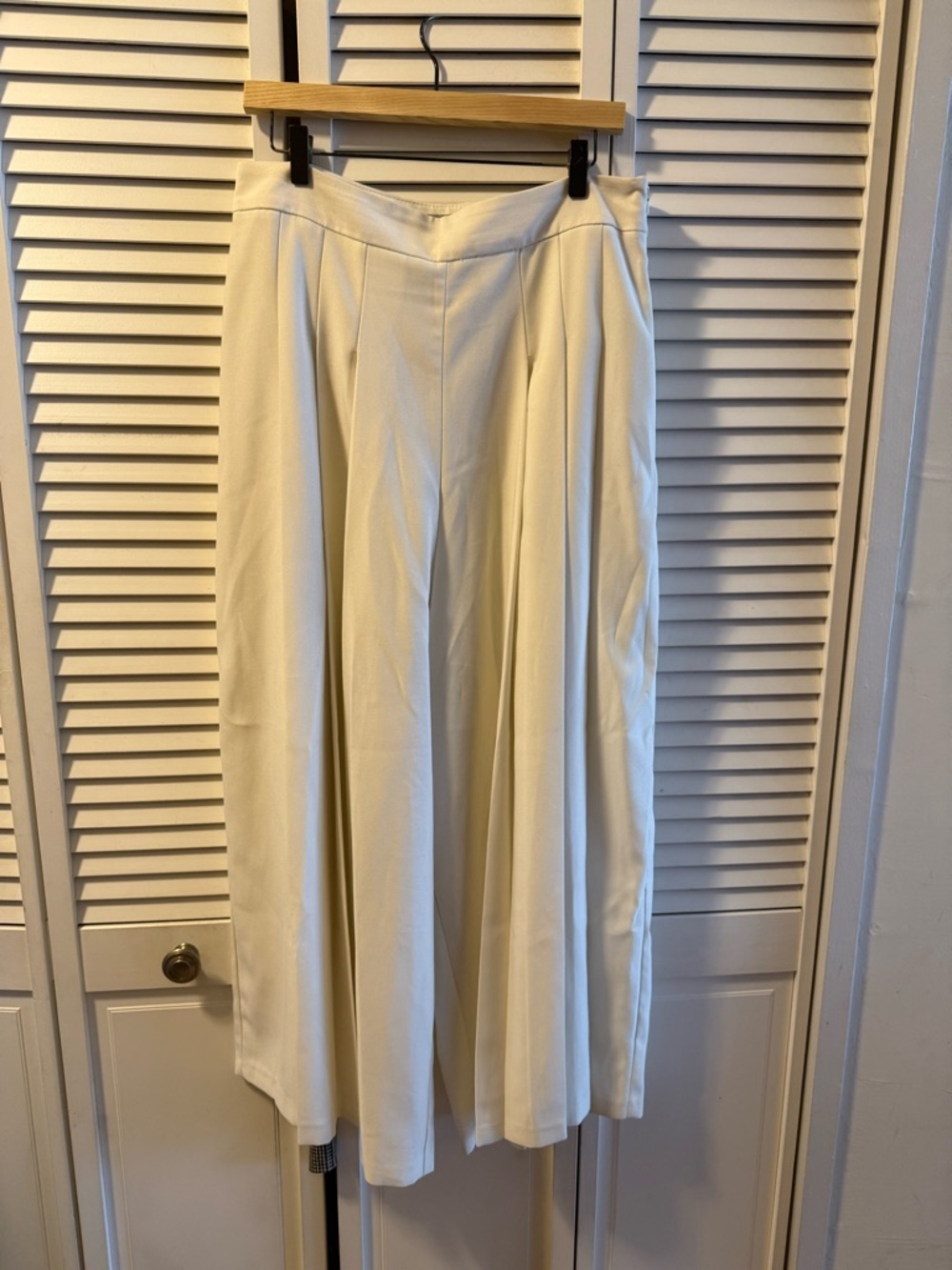 ASOS TALL Pleated Uber Wide Leg Pants Ivory US 12 $80